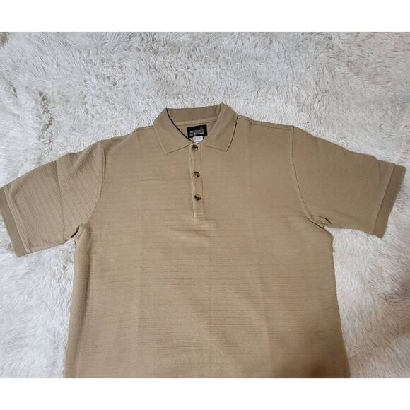 Weekendz off short sleeve tan heavy knit tee t-shirt L - Picture 2 of 7